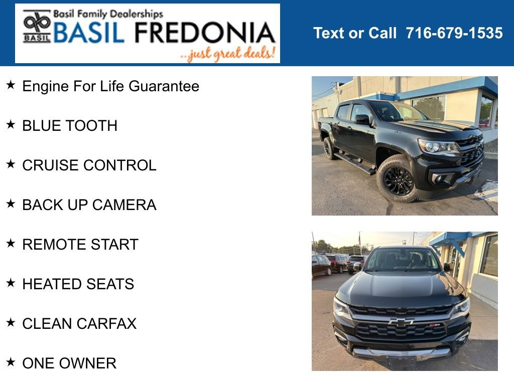 PreOwned 2021 Chevrolet Colorado Z71 Crew Cab in Fredonia 24610A