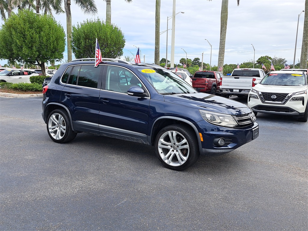 Used 2012 Volkswagen Tiguan SEL with VIN WVGBV7AXXCW000745 for sale in Royal Palm Beach, FL