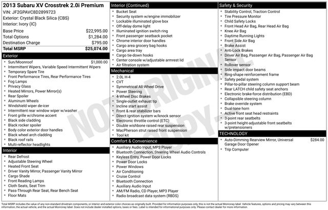 2013 Subaru XV Crosstrek