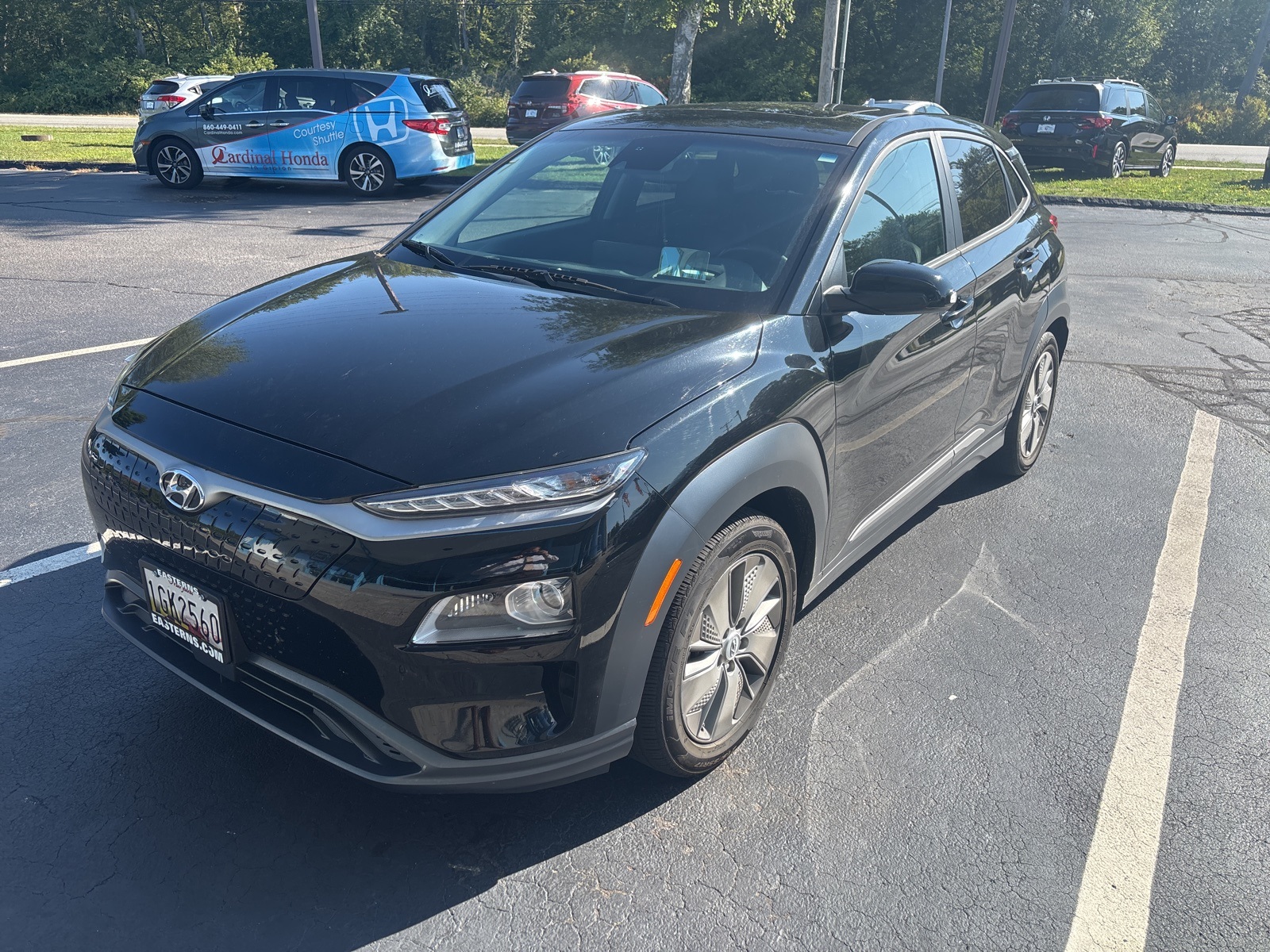 Used 2021 Hyundai Kona EV Ultimate with VIN KM8K53AG4MU124225 for sale in Groton, CT