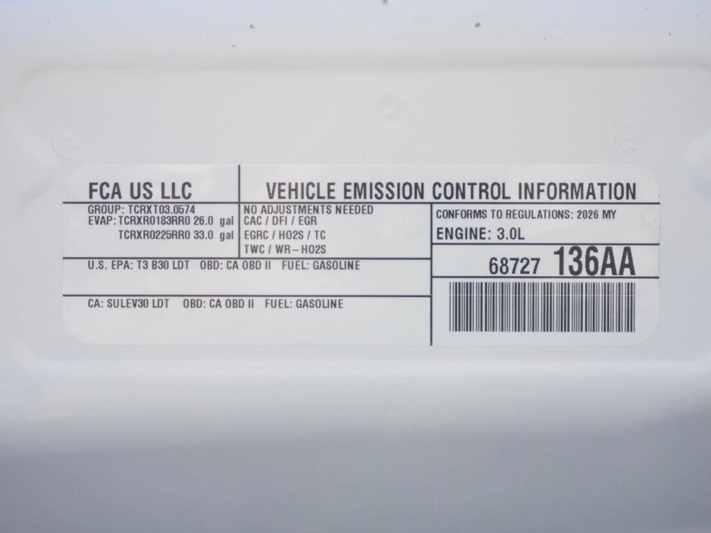 New 2026 Bright White Clear-Coat Exterior Paint RAM Big Horn Sport Appearance Edition image 30