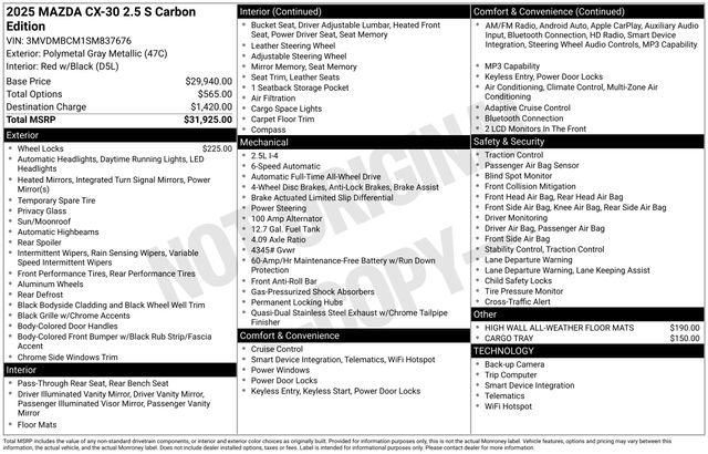 2025 Mazda CX-30 Carbon Edition's photo