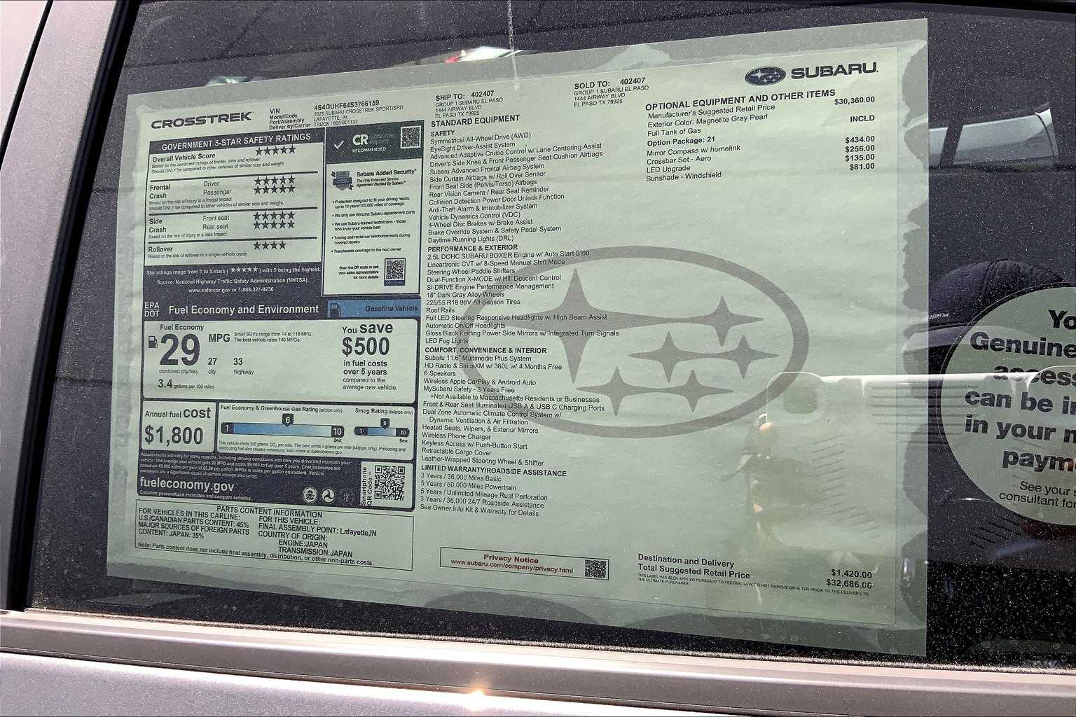 2025 Subaru Crosstrek Sport photo 21