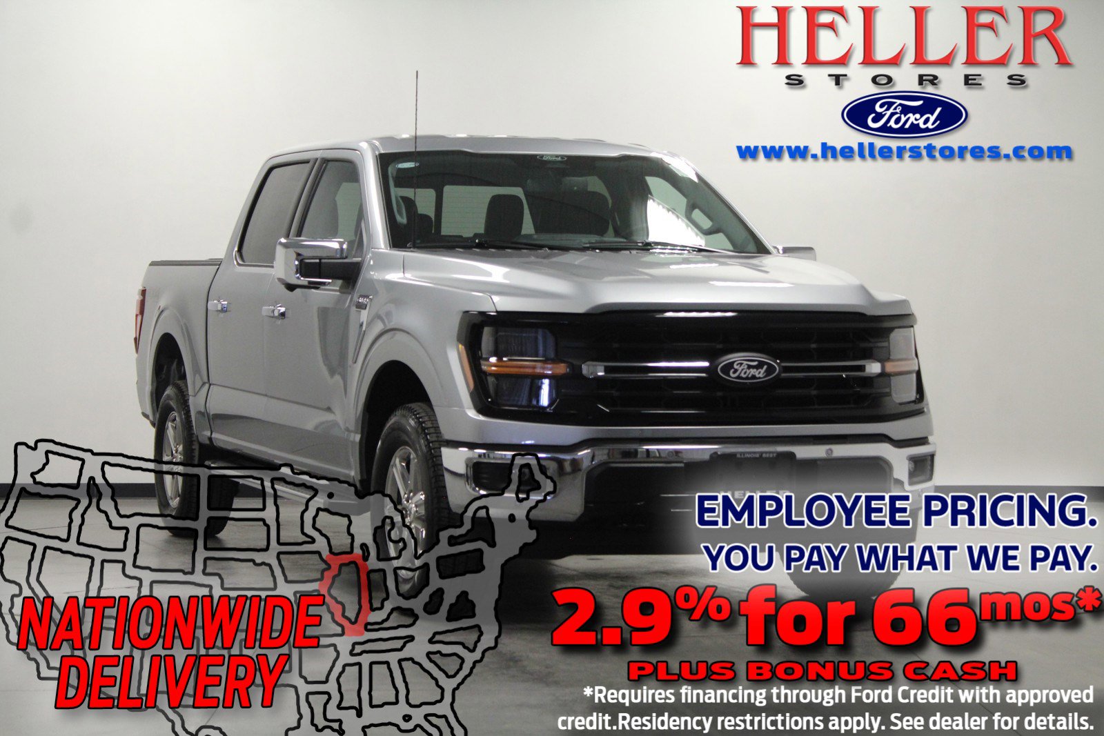 New 2024 Iconic Silver Metallic Ford XLT image 1