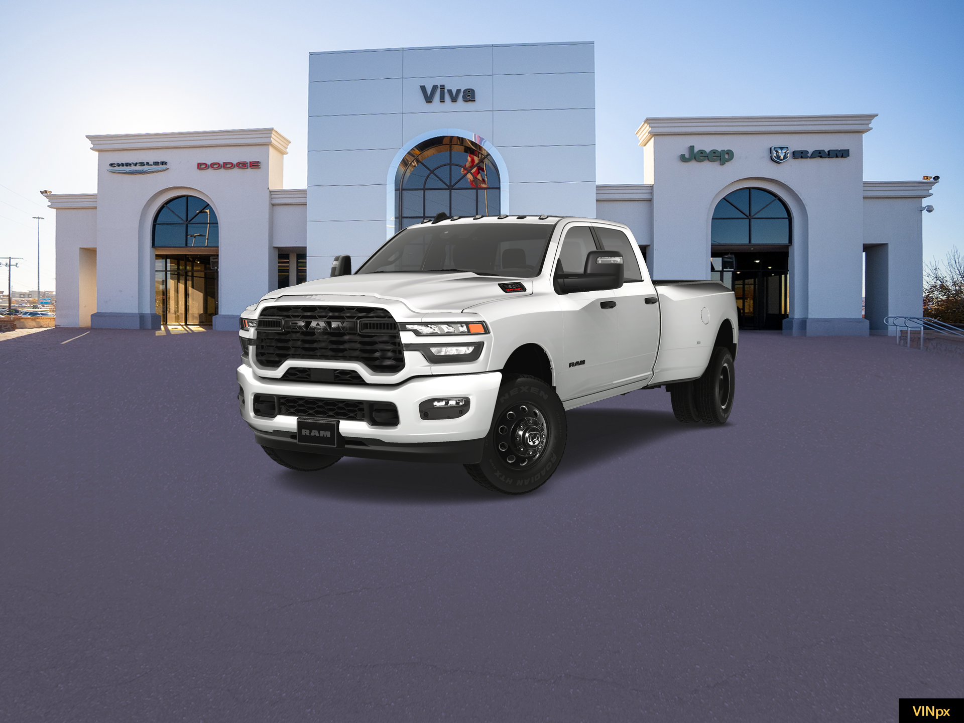 New 2025 Bright White Clear-Coat Exterior Paint RAM Big Horn image 1