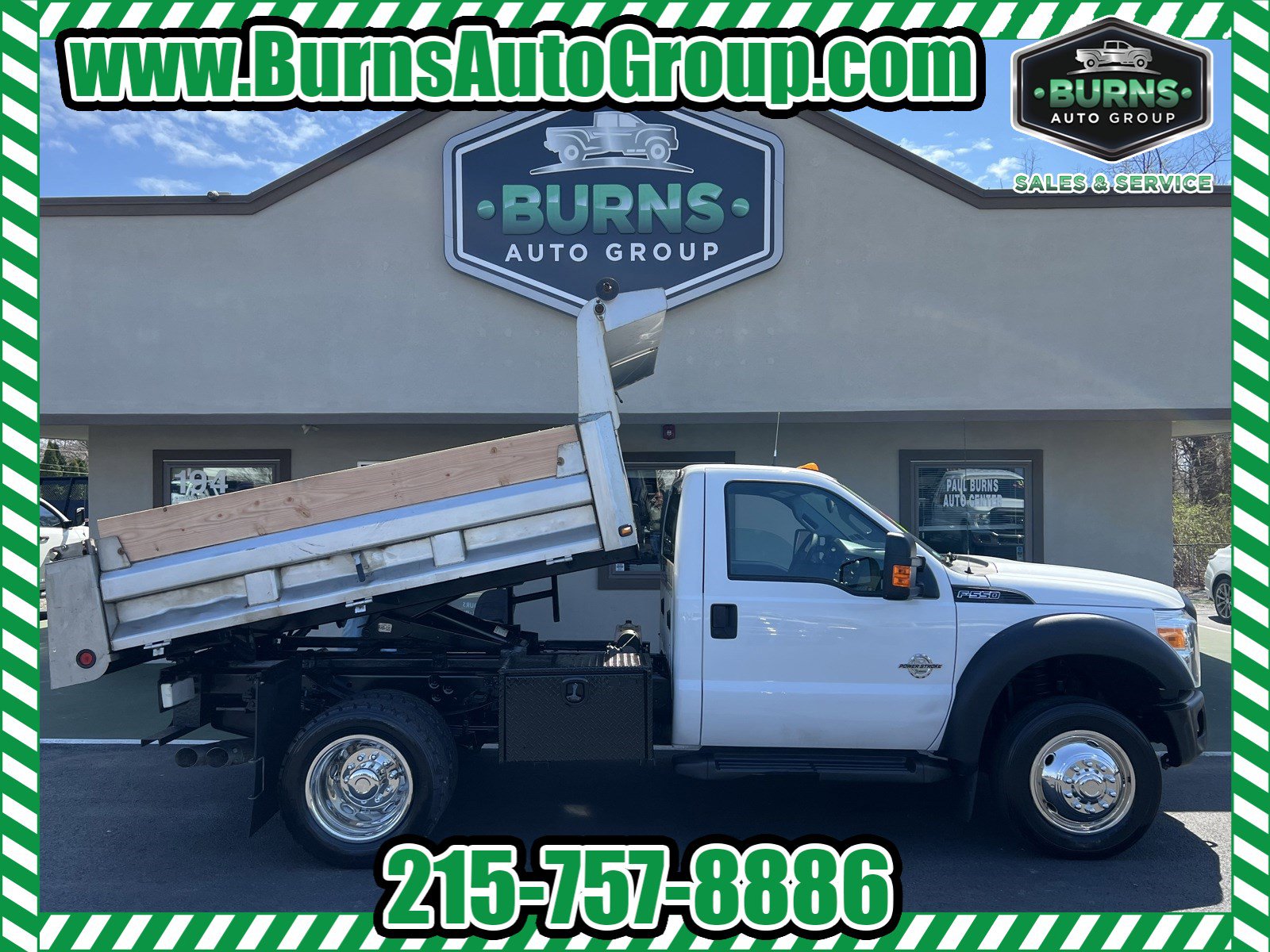 PreOwned 2014 Ford F550 4×4 Diesel Stainless Mason Dump XL Regular Cab