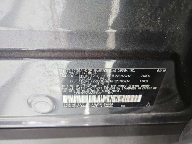 Used 2019 GRAY Toyota XLE image 21