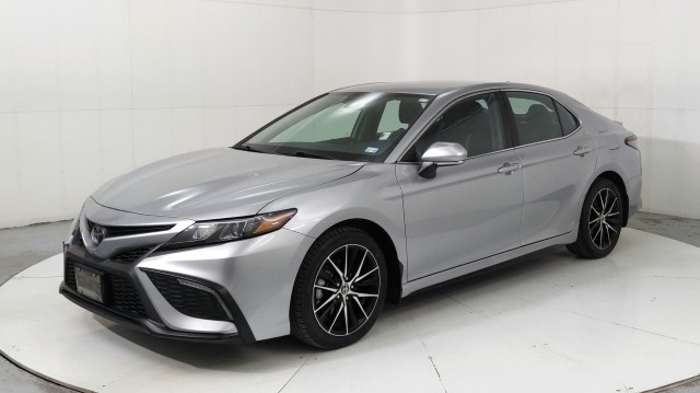 Used 2023 Celestial Silver Metallic Toyota SE image 1