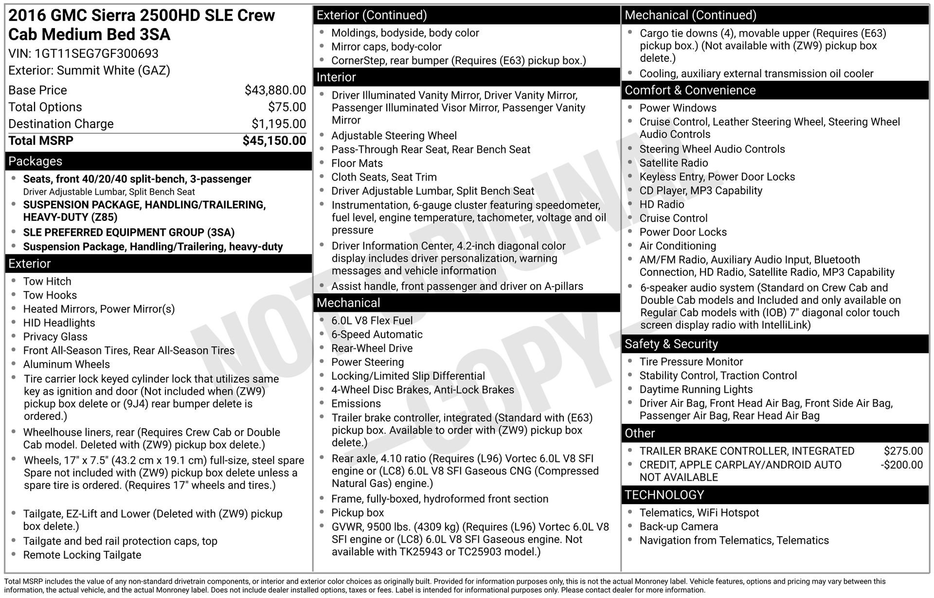 2016 GMC Sierra 2500HD SLE's photo