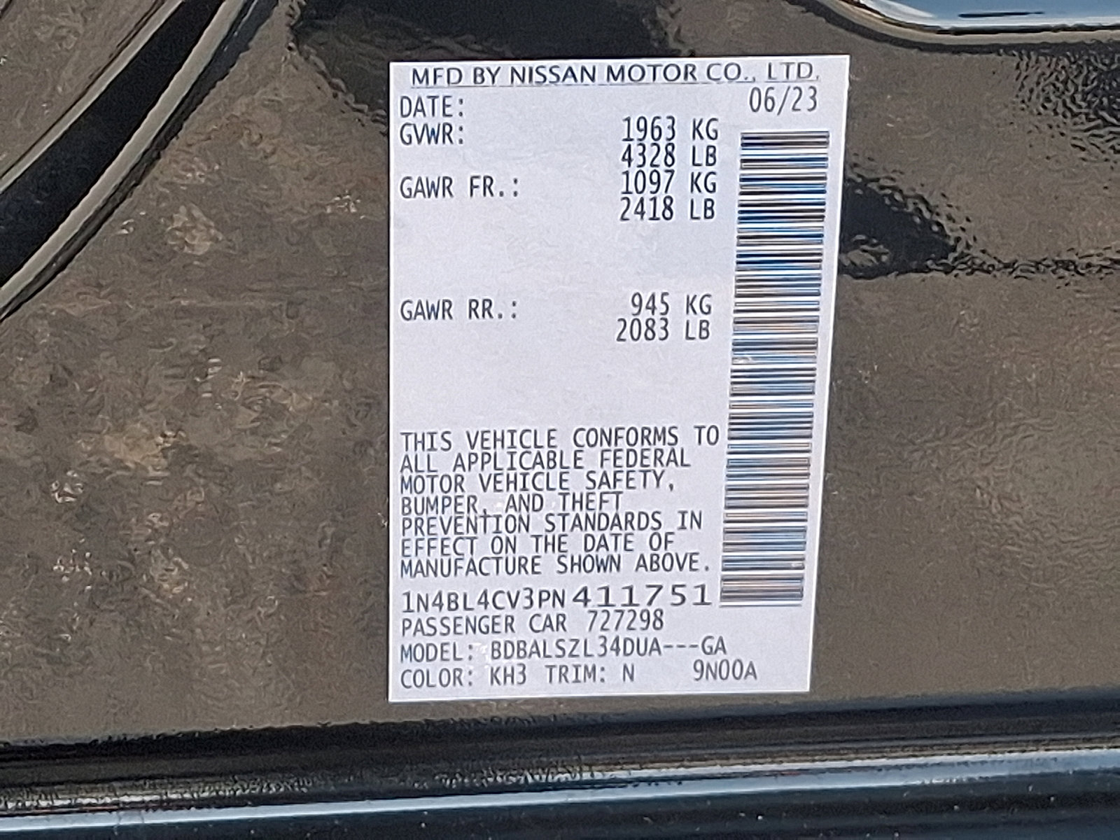 2023 Nissan Altima 2.5 SR photo 26