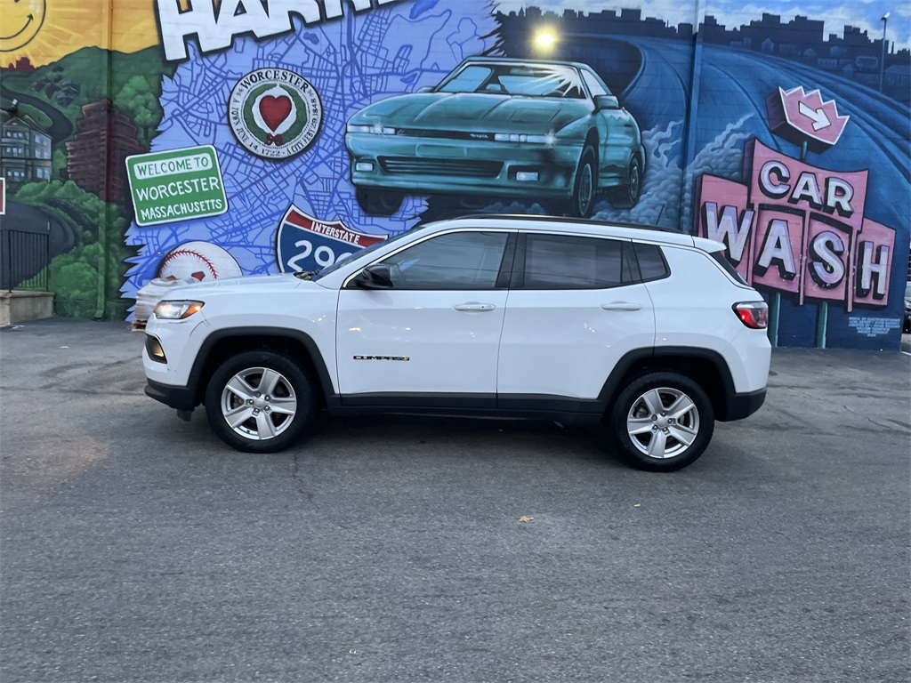 Used 2022 Jeep Compass Latitude with VIN 3C4NJDBB1NT136379 for sale in Worcester, MA