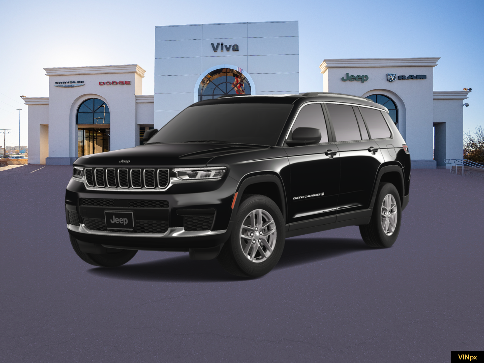 New 2025 Diamond Black Crystal Pearl-Coat Exterior Paint Jeep Laredo X image 1