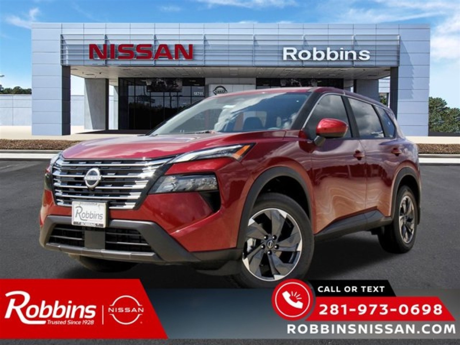 2026 Nissan Rogue SV Red at Robbins Nissan