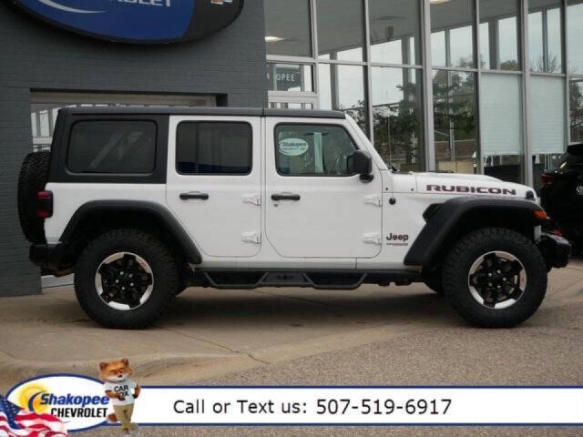Used 2021 Jeep Wrangler Unlimited Rubicon with VIN 1C4HJXFN8MW624630 for sale in Shakopee, Minnesota