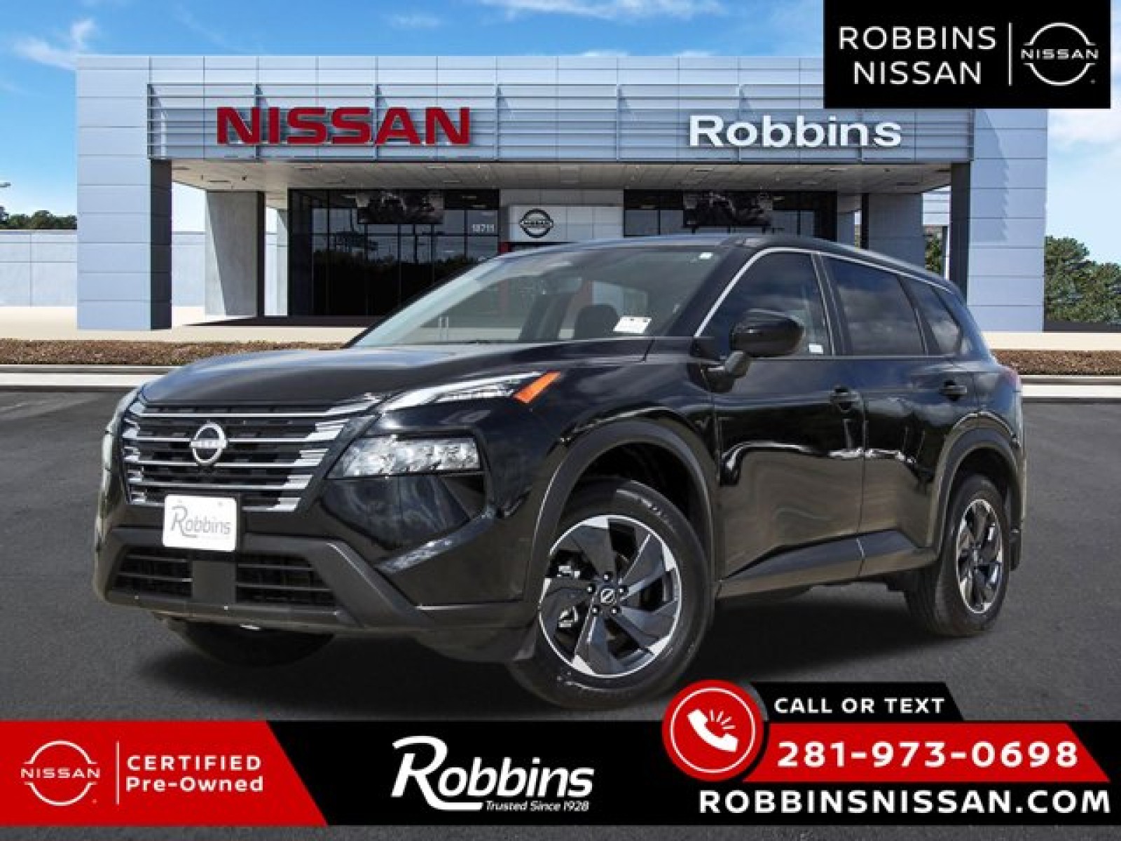 2025 Nissan Rogue SV Black at Robbins Nissan