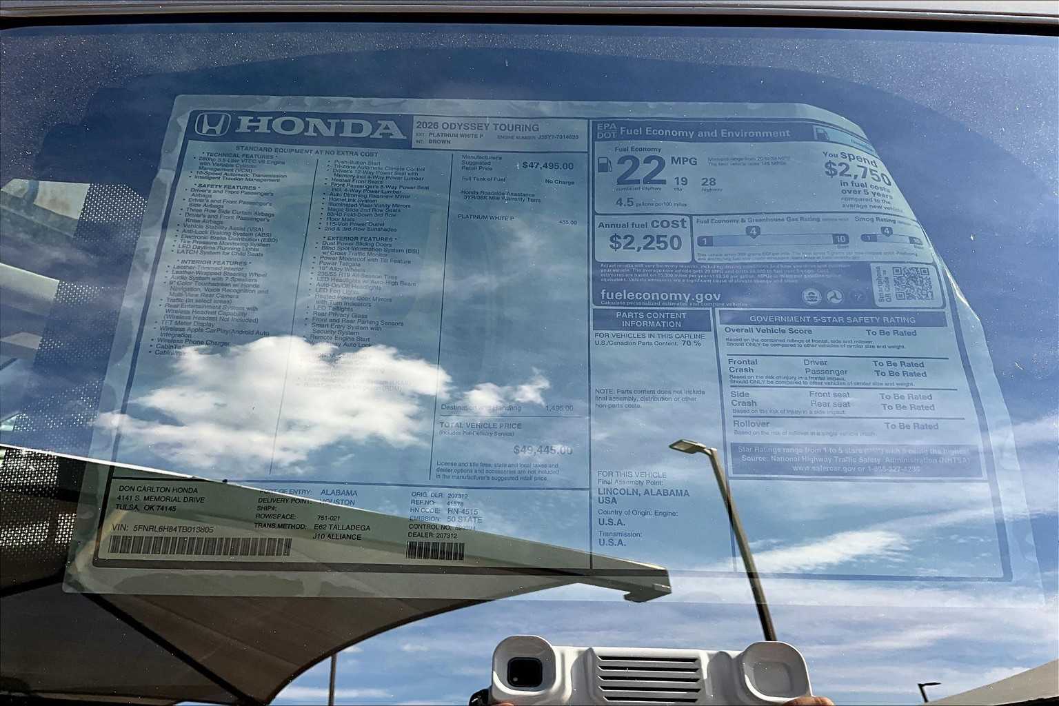 2026 Honda Odyssey Touring photo 17
