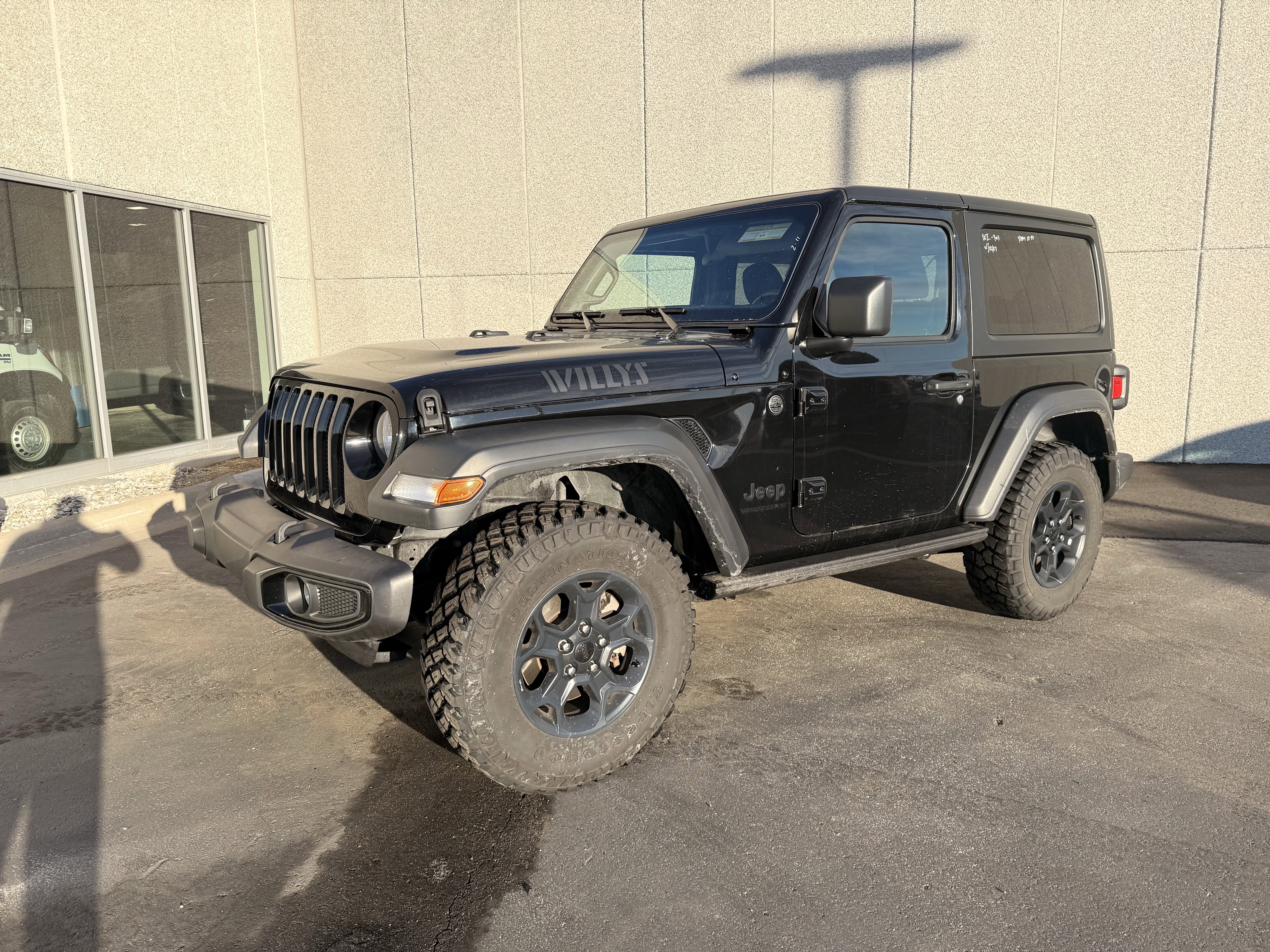 Used 2023 Jeep Wrangler 2-Door Willys Sport with VIN 1C4HJXAG9PW681318 for sale in Saint Charles, Minnesota