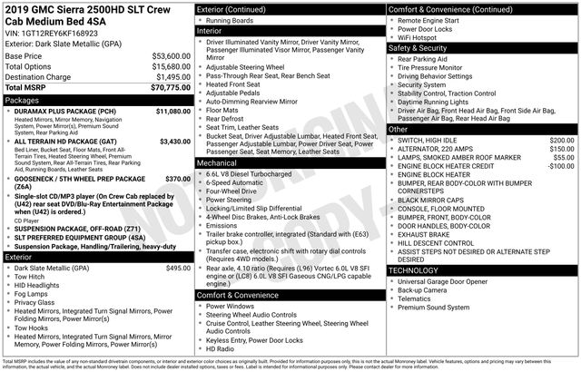 2019 GMC Sierra 2500HD SLT's photo