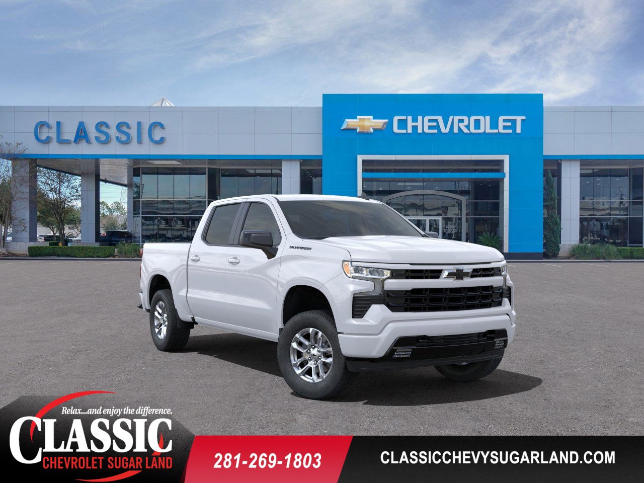 2025 Chevrolet Silverado 1500 RST White at Classic Elite Chevrolet Sugar Land