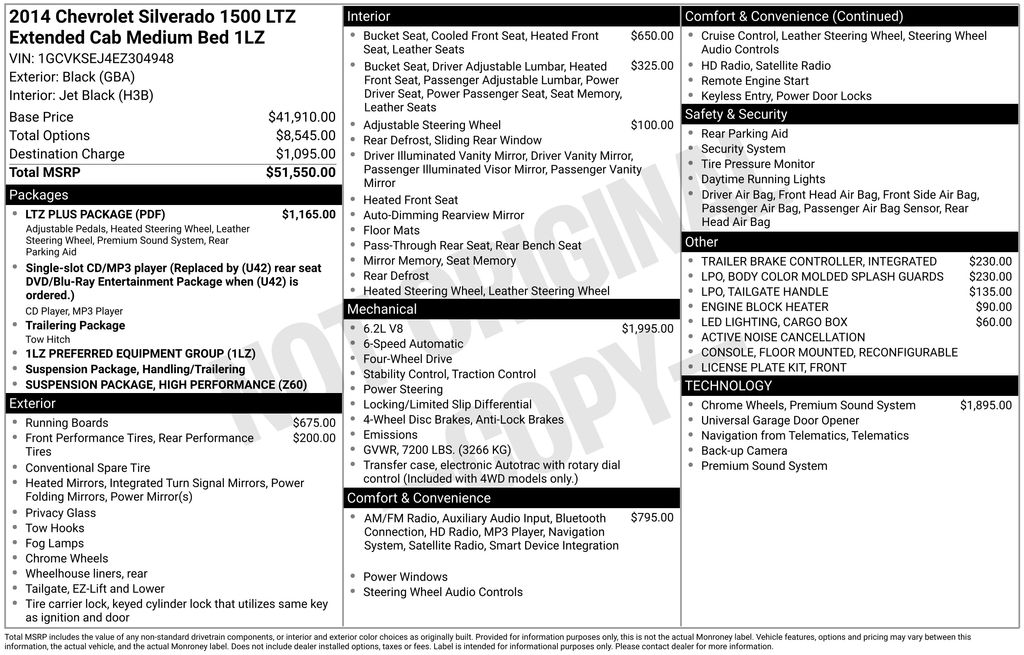 Used 2014 Chevrolet Silverado 1500 LTZ with VIN 1GCVKSEJ4EZ304948 for sale in Elk River, Minnesota