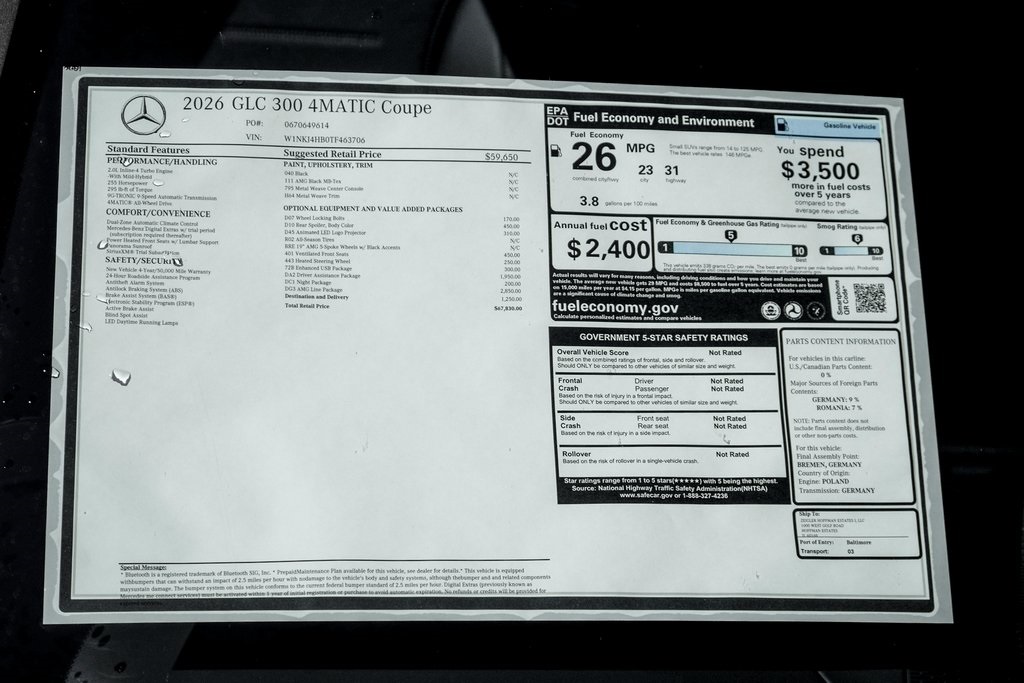 2026 Mercedes Benz GLC 300 Coupe photo 20