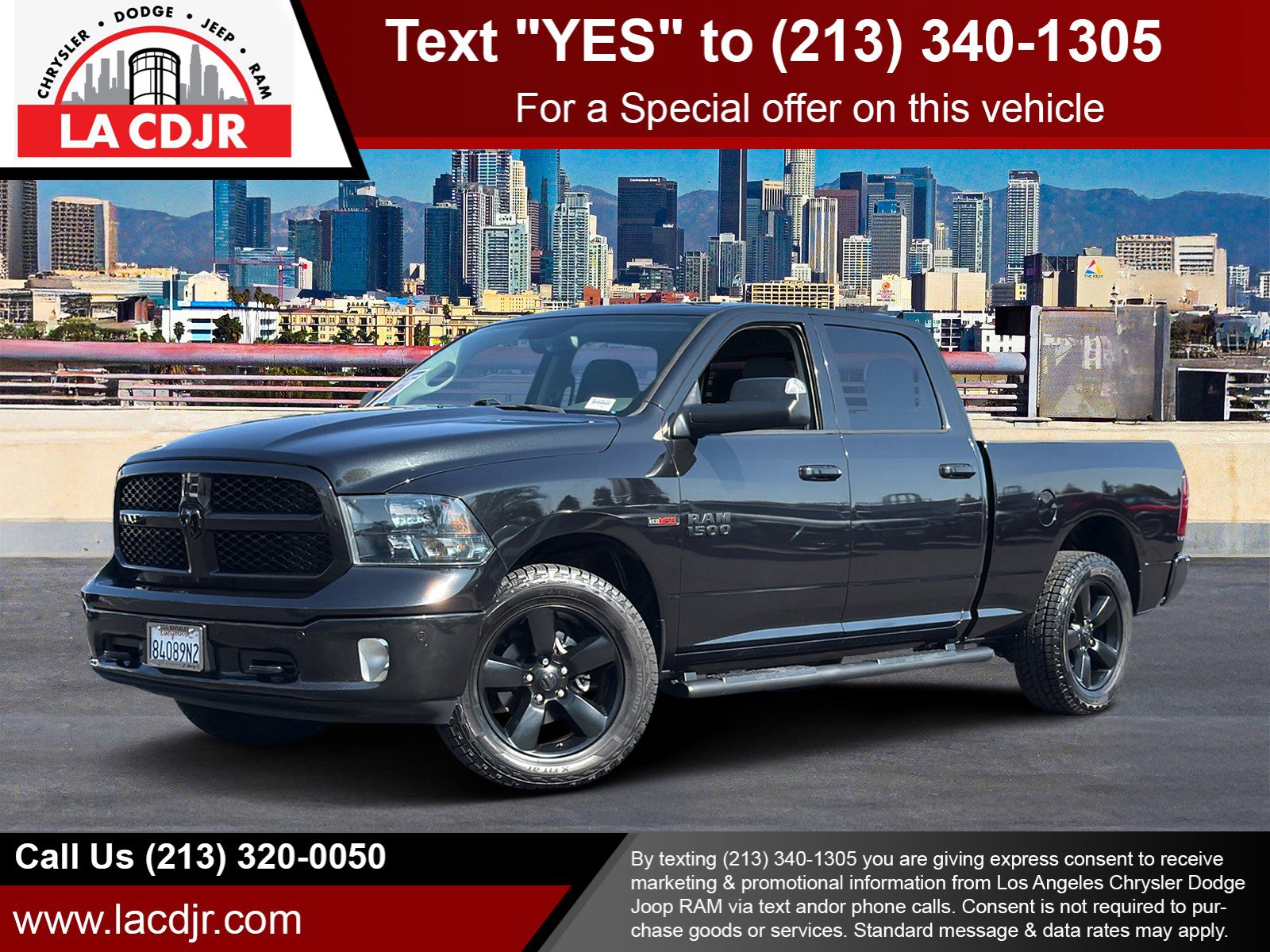 Used 2018 Brilliant Black Crystal Pearlcoat Ram Big Horn image 1