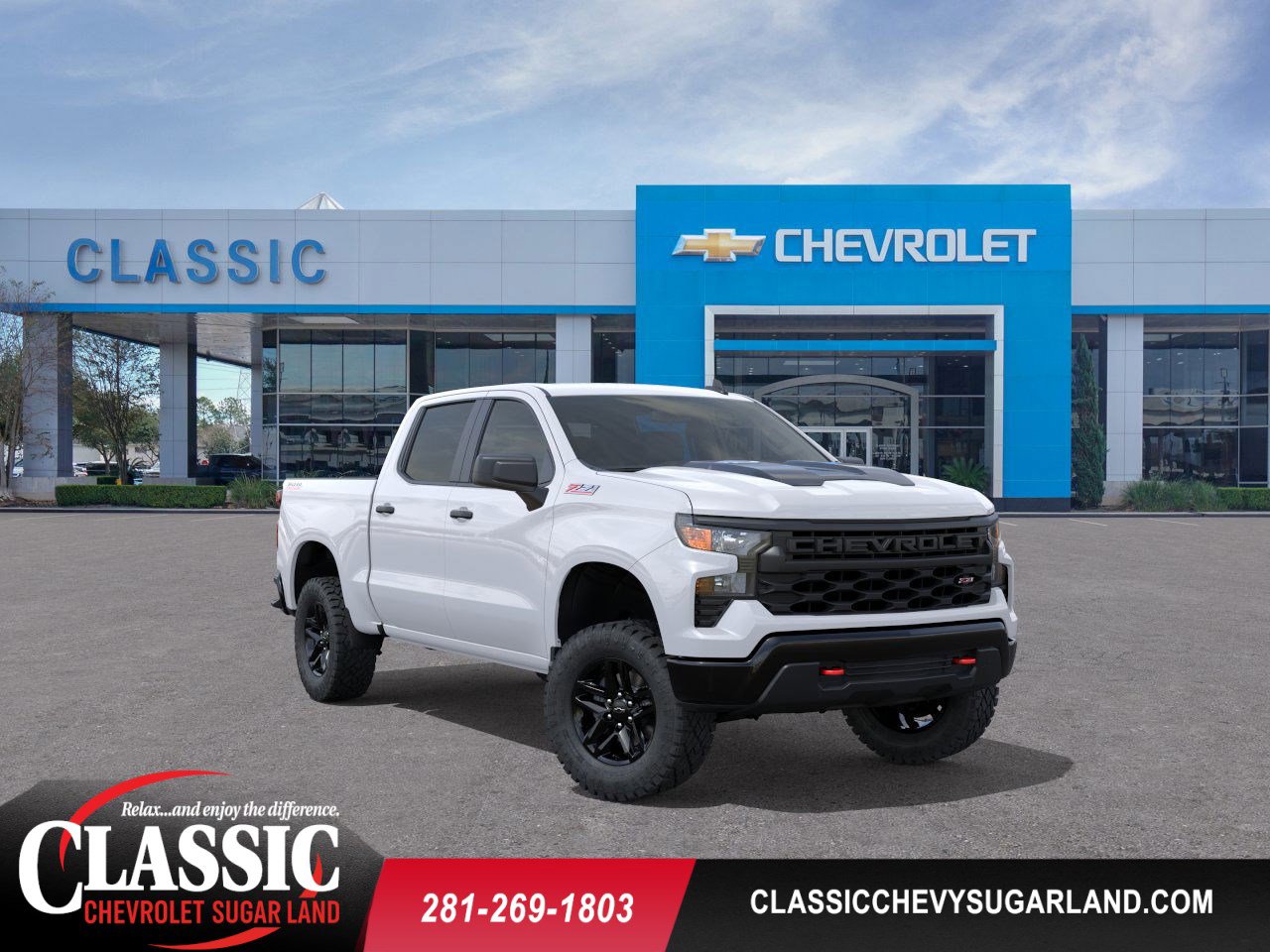 2026 Chevrolet Silverado 1500 Custom Trail Boss White at Classic Elite Chevrolet Hwy 6