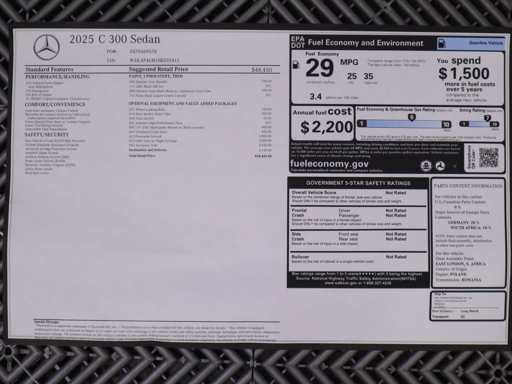 2025 Mercedes Benz C 300 photo 9