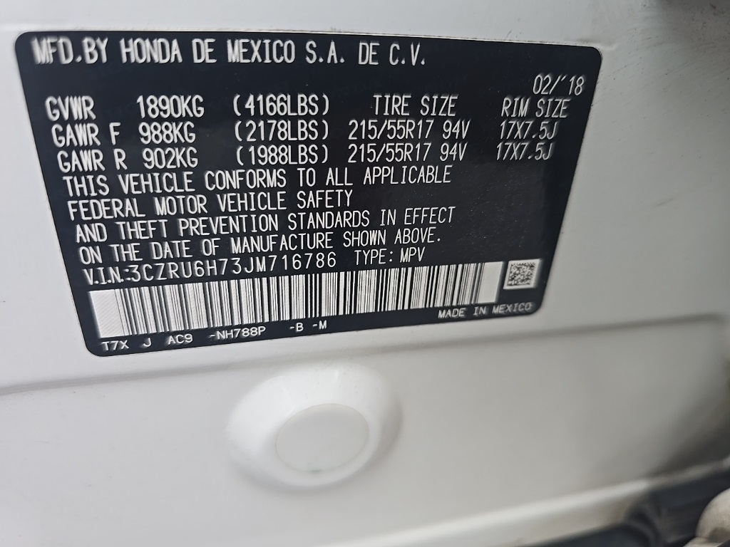 2018 Honda HR-V EX-L photo 13