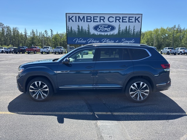 Used 2021 Volkswagen Atlas SEL Premium R-Line with VIN 1V2FR2CA5MC543850 for sale in Pine River, Minnesota