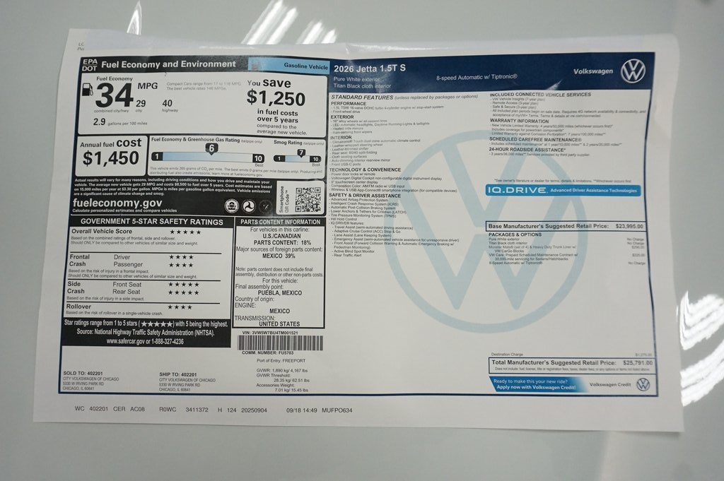 2026 Volkswagen Jetta 1.5T S photo 26