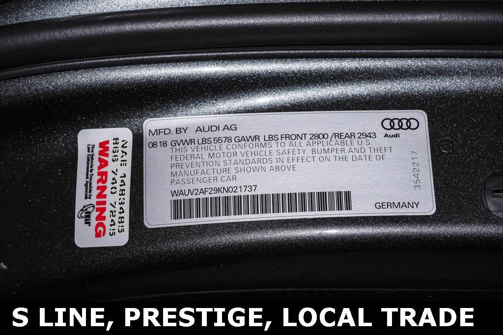 2019 Audi A7 3.0T Prestige photo 29