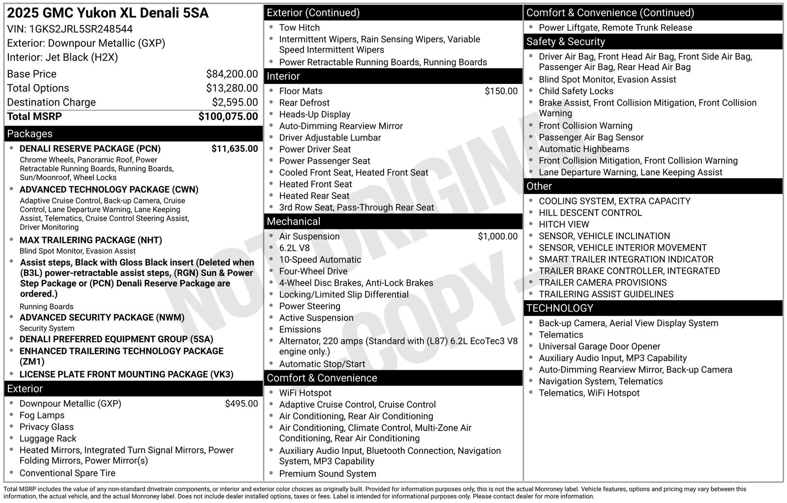 Certified 2025 GMC Yukon XL Denali with VIN 1GKS2JRL5SR248544 for sale in Brainerd, Minnesota