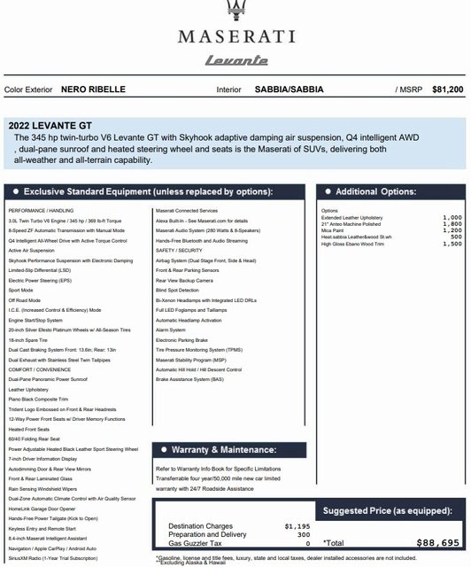 2022 Maserati Levante GT's photo