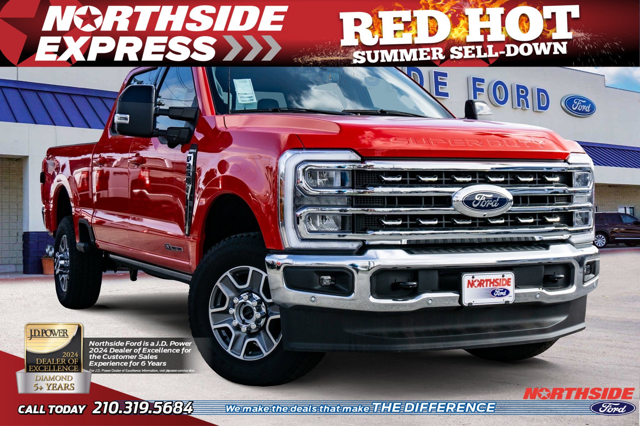 New 2024 Race Red Ford LARIAT image 1
