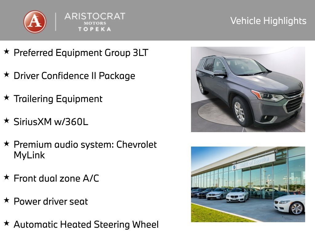 Used 2020 Chevrolet Traverse 3LT with VIN 1GNEVHKW5LJ312683 for sale in Kansas City