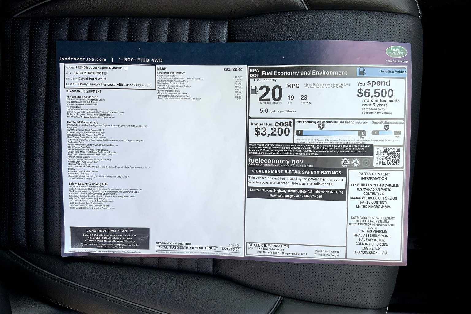 2025 Land Rover Discovery Sport Dynamic SE photo 18