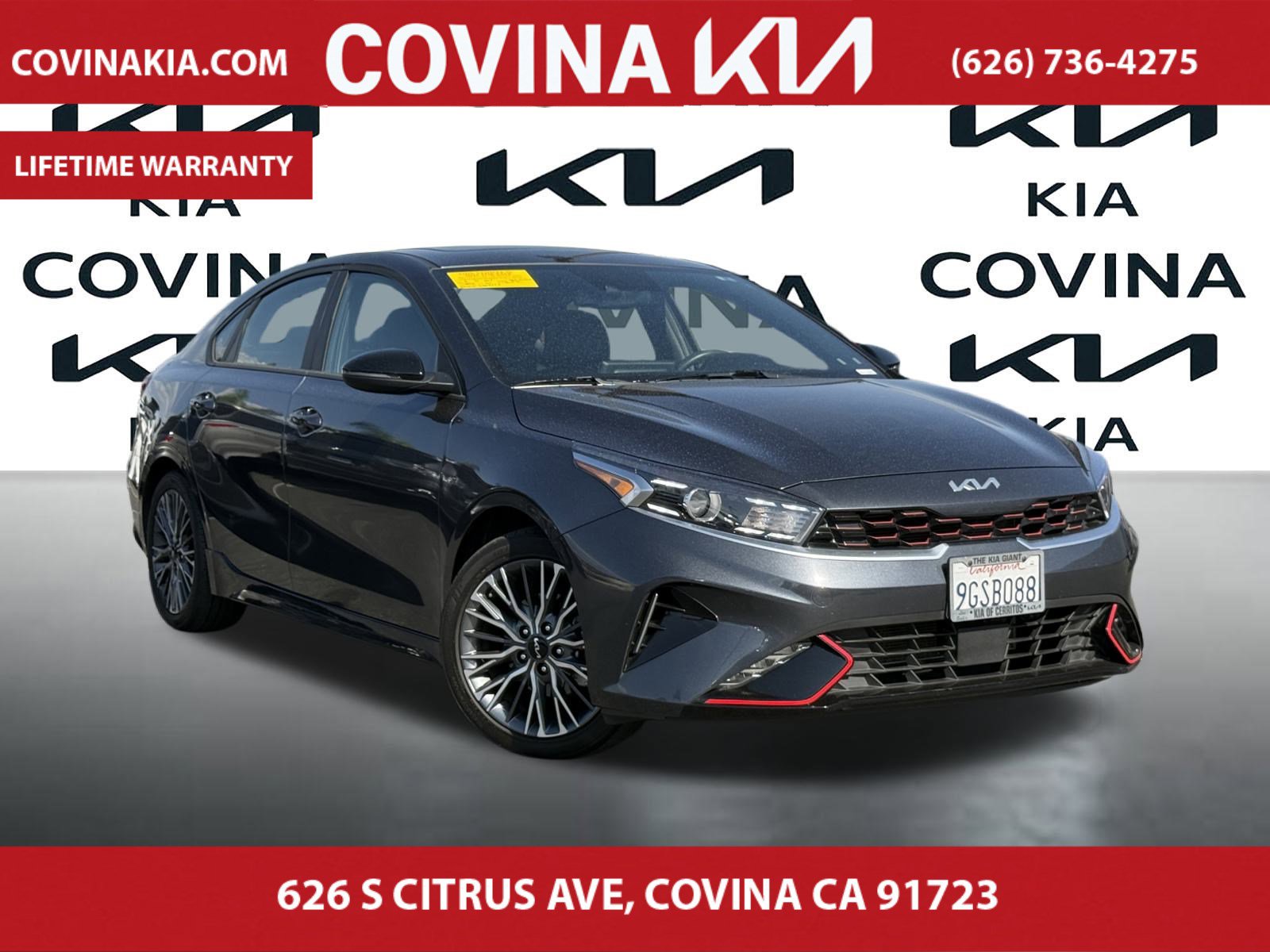 Certified 2023 Kia Forte GT-Line with VIN 3KPF54AD9PE634624 for sale in Covina, CA