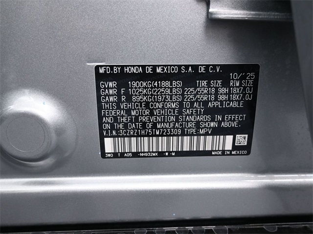 2026 Honda HR-V EX-L photo 3