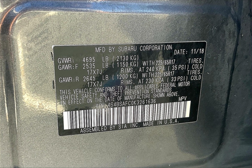 2019 SUBARU OUTBACK - Image 30