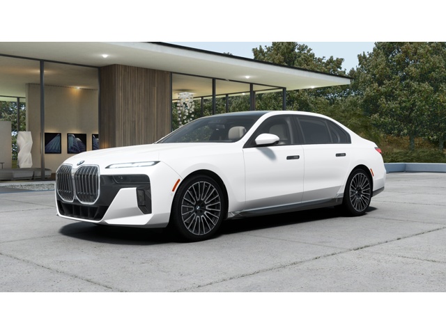 New 2025 Mineral White Metallic BMW 740i image 1