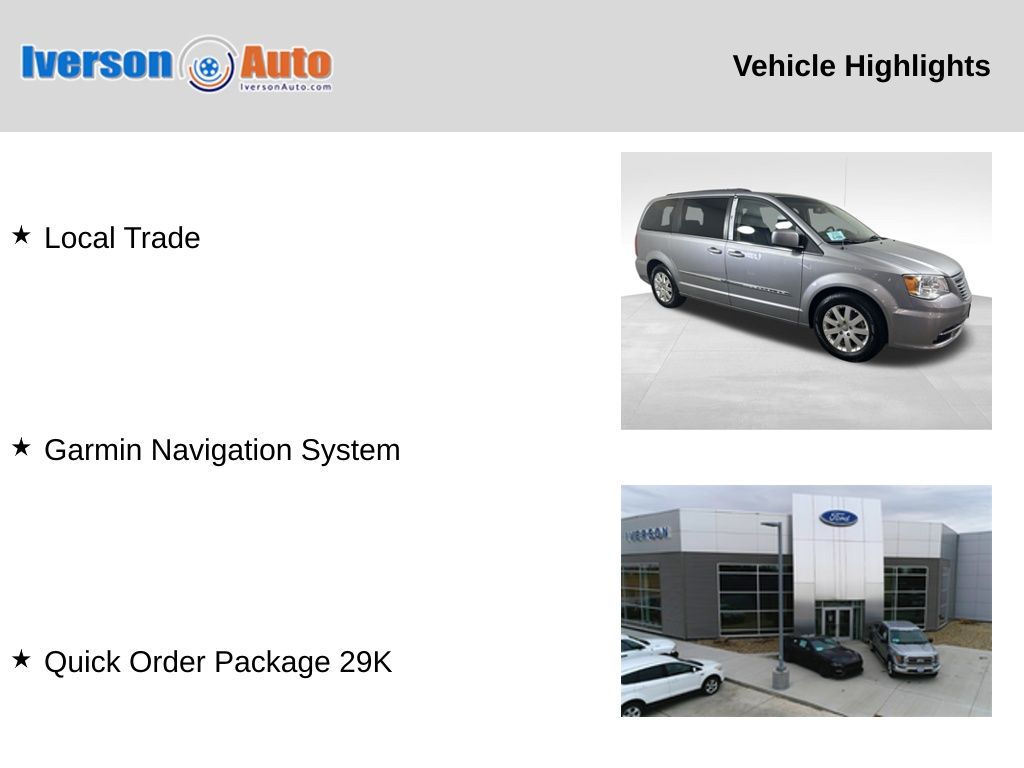 Used 2016 Chrysler Town & Country Touring with VIN 2C4RC1BG5GR205909 for sale in Huron, SD