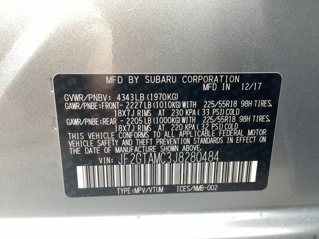 2018 Subaru Crosstrek Limited photo 15