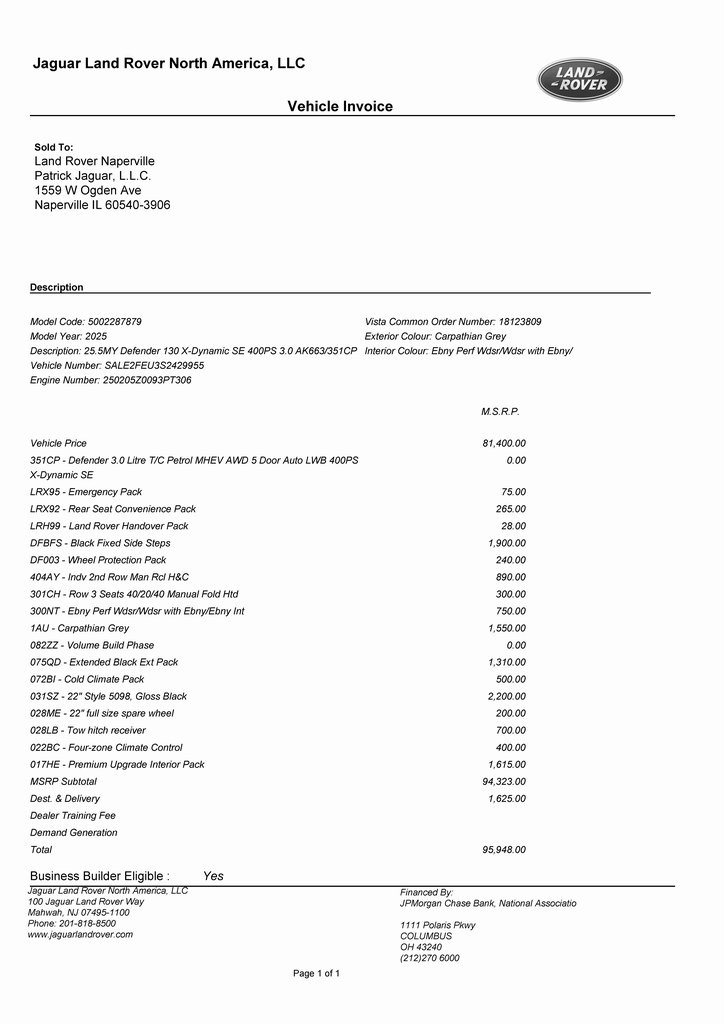 2025 LAND ROVER DEFENDER - Image 2