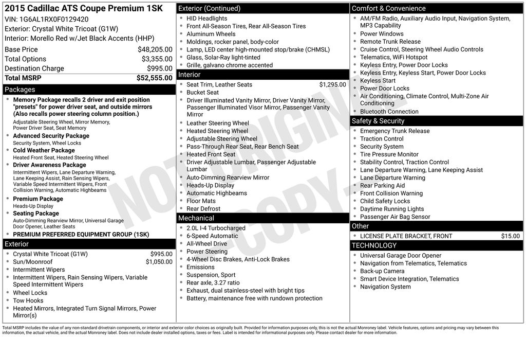 2015 Cadillac ATS Coupe Premium Collection's photo