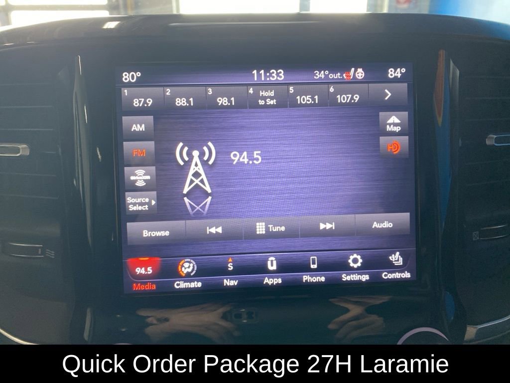 Used 2021 RAM Ram 1500 Pickup Laramie with VIN 1C6SRFJT5MN533665 for sale in Monticello, Minnesota
