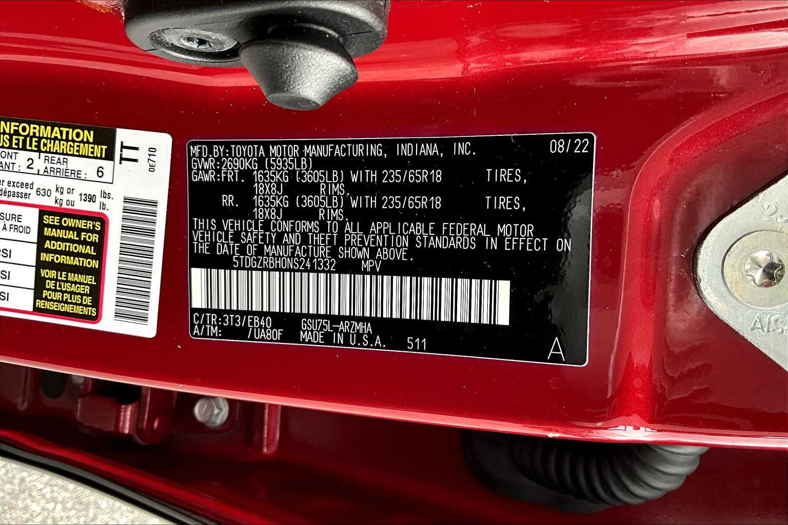 2022 Toyota Highlander XLE photo 31