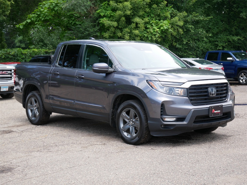 Certified 2021 Honda Ridgeline RTL with VIN 5FPYK3F55MB017327 for sale in White Bear Lake, Minnesota