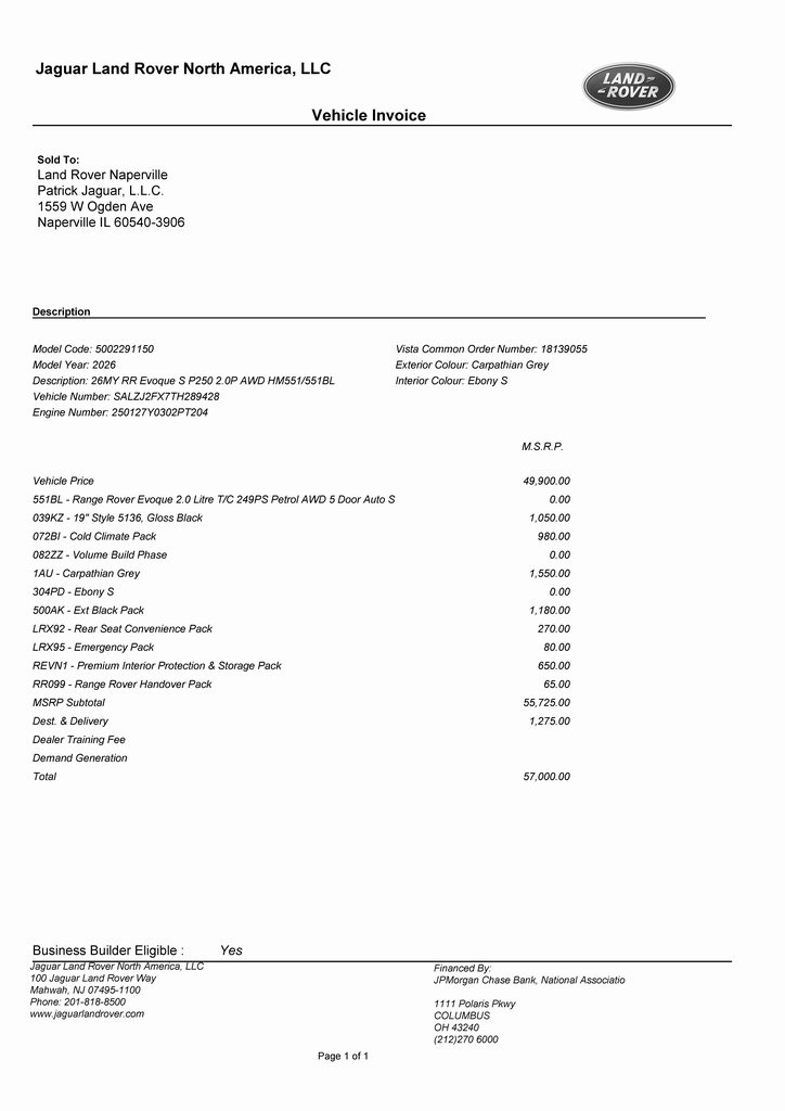 2026 LAND ROVER RANGE ROVER EVOQUE - Image 2