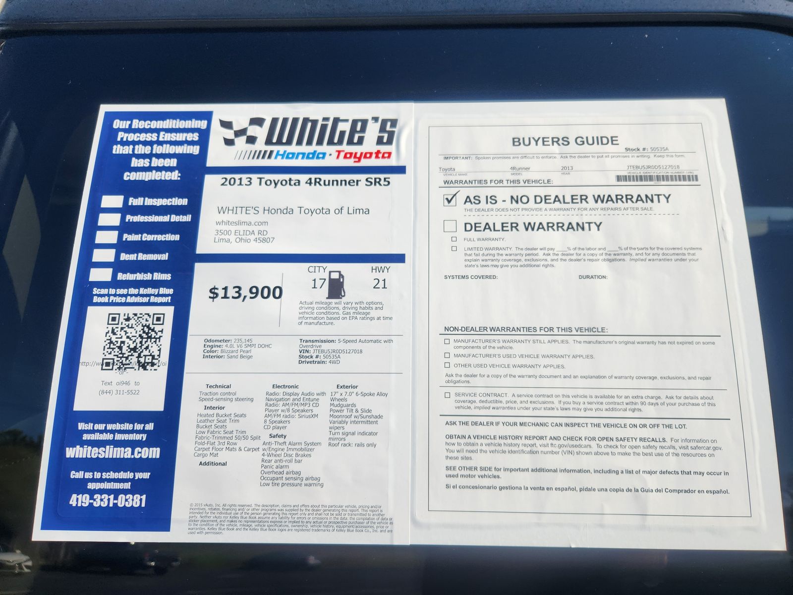 2013 Toyota 4Runner SR5 photo 8